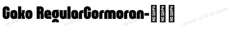 Cako RegularCormoran字体转换